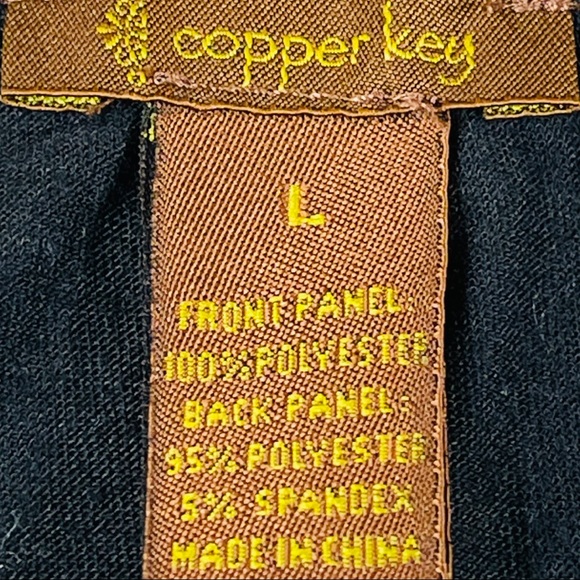 Copper Key size large blue & green striped tank top with shiny dots on front - Picture 7 of 8